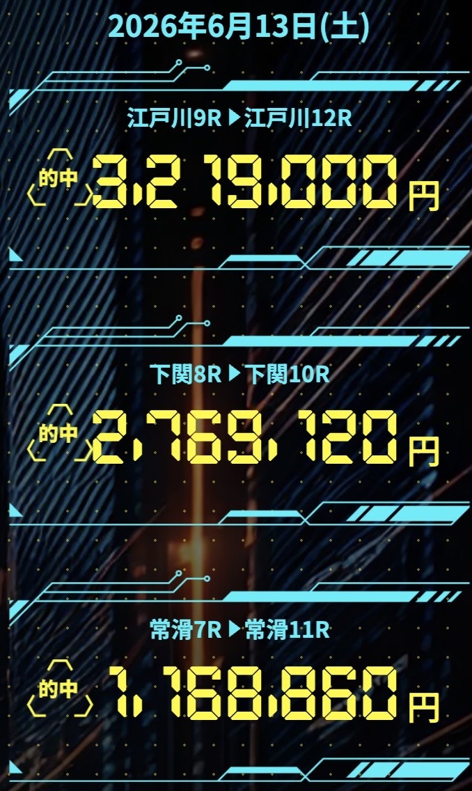 ボートフューチャーの的中実績の画像