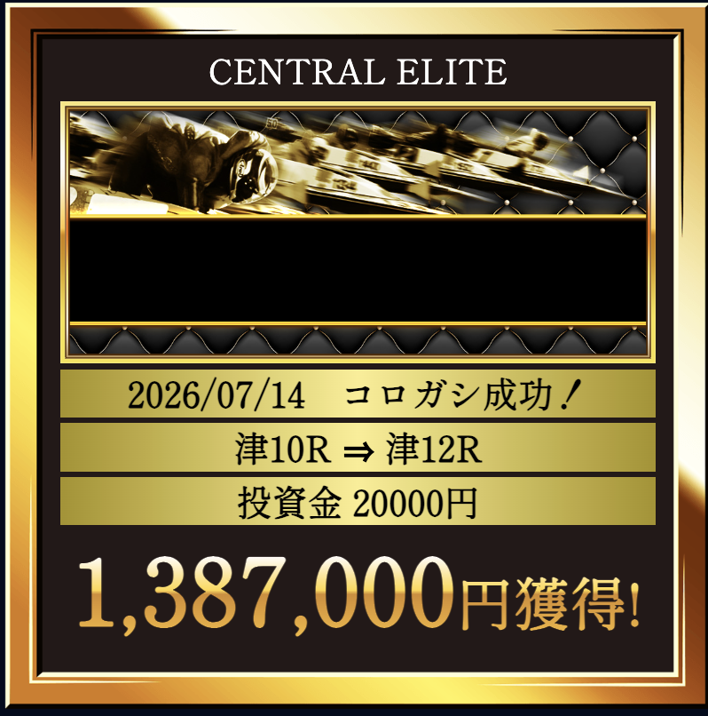 競艇セントラルの捏造実績の画像